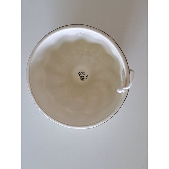 Hand-Painted Ceramic Bundt Mold Made In Italy Wall Hanging Rope 902 Marking Vtg - Picture 5 of 7